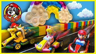 Kids Build🏎 Biggest 10 LANE Hot Wheels MARIO KART RACE!