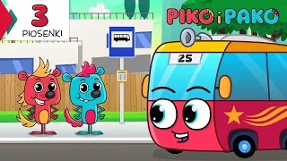 Koła Autobusu Kręcą Się - PIKO i PAKO - 3 Piosenki dla dzieci