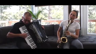 And I Love Her - Beatles cover on accordion and saxophone