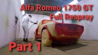 Alfa Romeo 1750 gt FULL RESPRAY episode#8  part 1 body