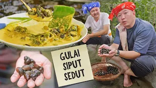 Kutip Siput Sedut dalam Sungai Buat Masak Gulai | Resepi Tok Kelantan