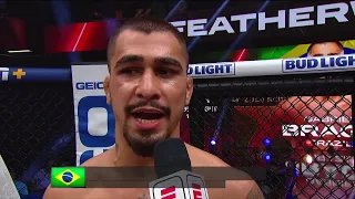 Gabriel Braga Scores 1st Round KO to Clinch Playoff Spot | Post Fight Interview