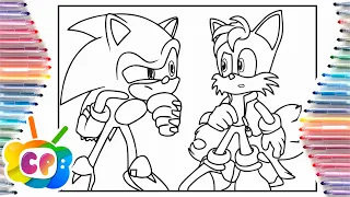 Sonic Prime coloring page/ Prime Sonic with Nine coloring /Elektronomia & JJD - Free [NCS Release]