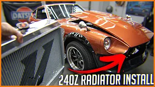 Z GETs Cooler. MISHIMOTO RADIATOR INSTALL! - OranZ Datsun 280z Build Series #30