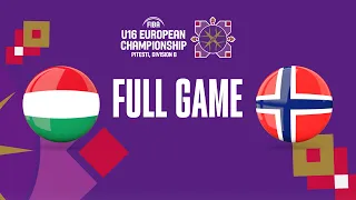 Hungary v Norway | Full Basketball Game | FIBA U16 European Championship 2023 - Division B