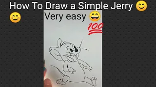 How To Draw a Simple Jerry.#Tom and Jerry#Cartoons#Satisfying#Drawing#Jerry#TikTok#Short Video