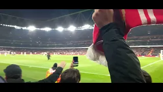 Arsenal vs Newcastle united North London forever song insane athmosphere grate game!!