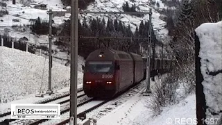1997 [SDw] 4/4 BEST Classic Gotthard on YT Ae 6/6 with Classic Euro City, RoLa, Re 460 with freight!