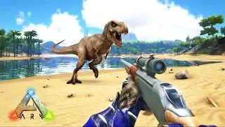 ARK: Survival Evolved - ОХОТА НА ДИНОЗАВРОВ С ВИНТОВКОЙ!! (ARK Ragnarok)