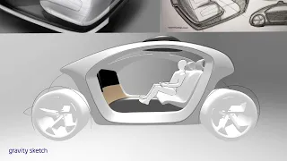 Gravity Sketch Quick Spin: Autonomous Rideshare Vehicle Interior