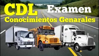 PREGUNTAS DEL EXAMEN CDL DE CAMION | CONOCIMIENTOS GENERALES cdl en español camiones vehiculos