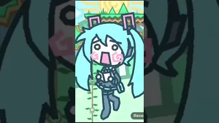 Miku face in MikuMikuMikuMiku Geometry Dash