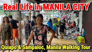 REAL LIFE in MANILA, PHILIPPINES | Walking in Manila City - Streets of QUIAPO & SAMPALOC