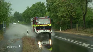 Feuerwehr im Dauereinsatz – Unwetter fegen über Hessen | maintower