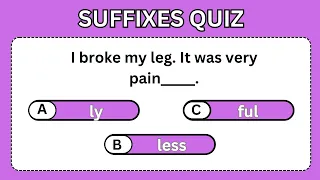 Suffixes words in English:suffix words #englishgrammar #englishquizmatrix