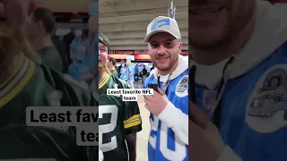 LEAST favorite #nfl team?👀  #detroitlions #greenbaypackers Subscribe for more! 💙