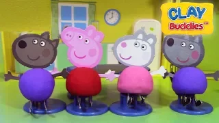 Pâte à modeler Peppa Pig en français Clay Buddies Figurines ♥ Blind Bags