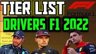 TIER LIST - FORMULA 1 Drivers 2022  #tierlist #verstappen #leclerc #hamilton #russell #perez #sainz