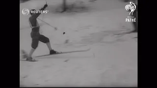 WINTER OLYMPICS 1956: BOB-SLEIGH. The winners on Bob-Sleigh were the Italian pair (Jet Pil...(1956)