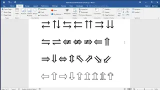 How to insert double arrows in Word