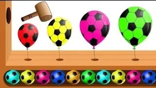 NOVO! APRENDA AS CORES COM BOLAS DE FUTEBOL E BALÕES - Vídeos Educativos - Hooplakidz Brasil