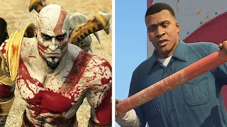 GTA 5 Franklin CAN'T Kill Kratos In The Final Mission