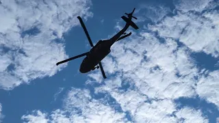 Blackhawk flyover, Arkansas National Guard - Be Your Best - XC Meet 2023