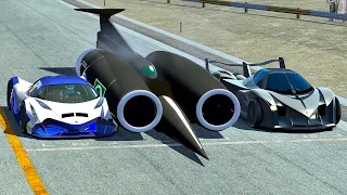 SSC Thrust vs Devel Sixteen 2014 vs Devel Sixteen 2019 - Drag Race 20 KM