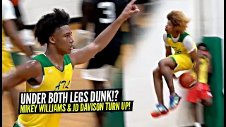 Mikey Williams & JD Davison Team Up!! Tried To Pull Off RIDICULOUS UNDER BOTH LEGS DUNK!!wwww