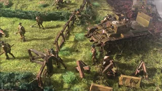 Diorama – Cromwell Mk.IV and British soldiers discover a Mine Field 1/76 scale