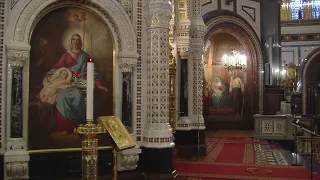 Литургия Преждеосвященных Даров 10 апреля 2023, Храм Христа Спасителя, г. Москва