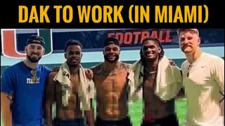 DAK TO WORK - with #dallascowboys Crew in Miami (where’s Zeke?) Fish Report