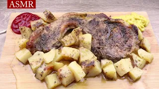 Extreme Chewing & Smacking Sounds - Roasted Meat 🥩 & Potatoes | ASMR Mukbang | Real Eating Sounds