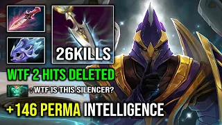 WTF +146 Permanent Intelligence 2 Hits Delete Hyper Carry Silencer Pure Glaives 7.32e Dota 2