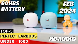 TOP 5 Earbuds Under 1000  (2024)  | Best  Earbuds Under 1000 |  TWS Under 1000