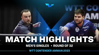 Simon Gauzy vs Dimitrij Ovtcharov | MS R32 | WTT Contender Amman 2023