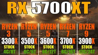 RYZEN 3 3300X vs RYZEN 5 3500X vs RYZEN 5 3600X vs RYZEN 7 3700X vs RYZEN 9 3900X | RX 5700XT |