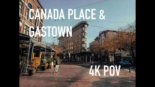 [4K] Canada Place + Gastown, Vancouver BC POV