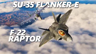 F-22 Raptor Vs SU-35 Flanker-E | DCS World