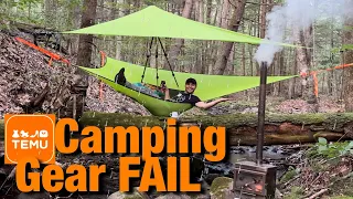 TEMU Camping Survival Challenge In THUNDERSTORM