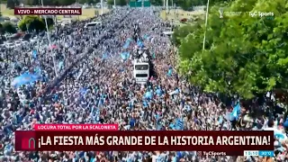 Argentina team road show after winning world cup