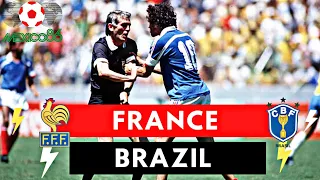 France vs Brazil 1-1 ( 4-3 ) All Goals & Highlights ( 1986 World Cup )