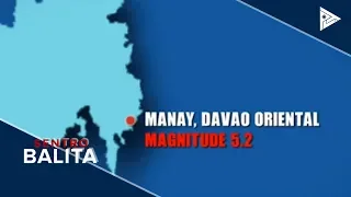 PHIVOLCS: Davao Oriental, niyanig ng 5.2 magnitude na lindol