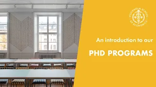 PhD programs at SSE