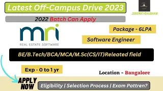 MRI is Hiring | Latest Software job 2023 | Software Engineer |6LPA😍✔️  @jobswithshubham #jobs