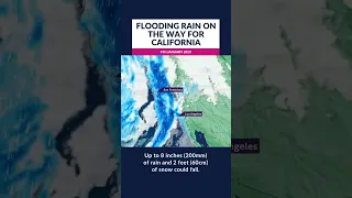 Flooding rain on the way for California (Atmospheric river)