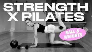 40 MIN PILATES X STRENGTH FULL BODY WORKOUT & STRETCH  At home Pilates