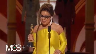 Ruth Carter accepts the Oscar for Best Costume Design in BLACK PANTHER