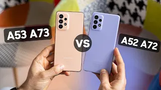 Samsung Galaxy A53 и A73 vs A52 и A72