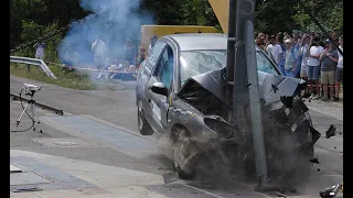 Peugeot 206 gegen Pfahl - Crashtest #2 Future Days 2022 I BFH